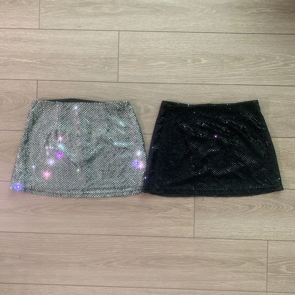 Lot of 2 Custom Sparkly Sequins Skirts
